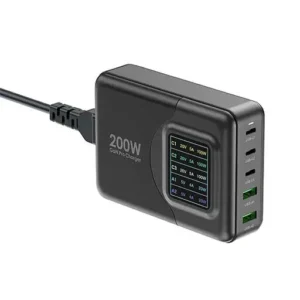 آداپتور شارژ 200 وات رو میزی پاورولوژی مدل PW3PD2Q-BK
