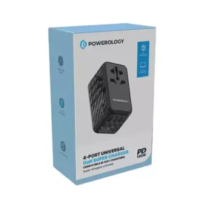 تبدیل برق و شارژر دیواری 140 وات هوشمند پاورولوژی مدل P140WPDBK