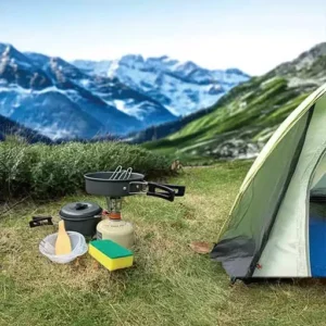 ست ظروف و گاز آشپزی کمپینگ ۱۰ در ۱ گرین لاین مدل GN10N1COOKBK