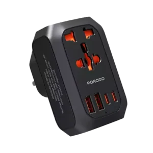 مبدل و شارژر یونیورسال پرودو مدل pd-fwch044uk-bk