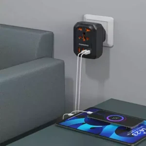 مبدل و شارژر یونیورسال پرودو مدل pd-fwch044uk-bk