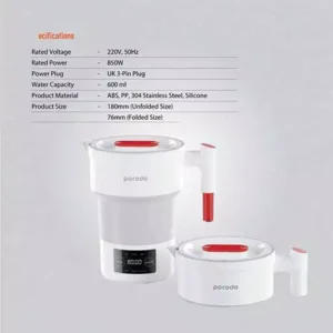 کتری جمع شونده مسافرتی پرودو مدل PD-KTLD8550W-WH