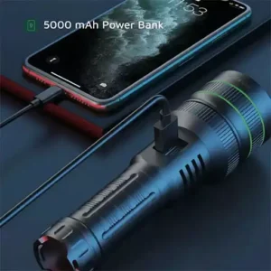 چراغ قوه ۳ هزار لومنی با برد ۱۲۰۰ متر گرین لاین مدل GNHR3000LMBK