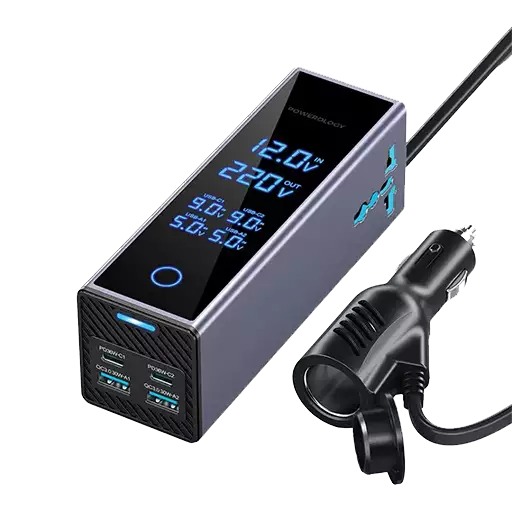 اینورتر خودرویی ۳۰۰ وات پاورولوژی مدل PWCUQC044