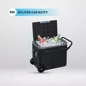 یخچال فریزر شارژی قابل حمل ۶۰ لیتری پاورولوژی مدل PPBCHA56