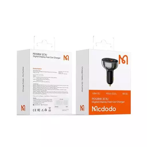 شارژر فندکی 3 پورت 128 وات مک دودو مدل CC-4450