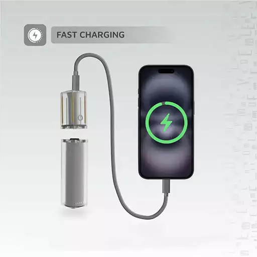 پاور بانک ۱۵ هزار میلی آمپر با اکسسوری اضافه لولو مدل LVL-SWAPCP-PB15K-TR