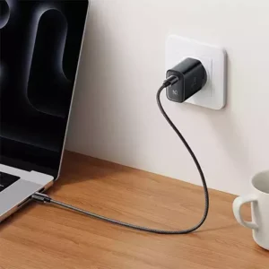 شارژر دیواری 3 پورت 67 وات مک دودو با کابل جمع شونده تایپ سی مدل CH-4100 GaN