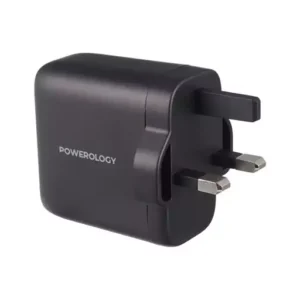شارژر دیواری فست شارژ 63 وات پاورولوژی به هم همراه کابل مدل PWCUQC004-C
