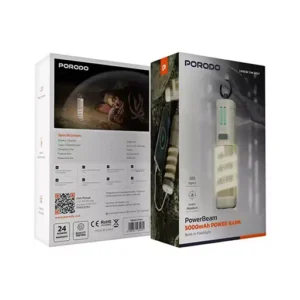 پاوربانک 5000 همراه با حشره کش و چراغ قوه PowerBeam پرودو مدل PDNDC017