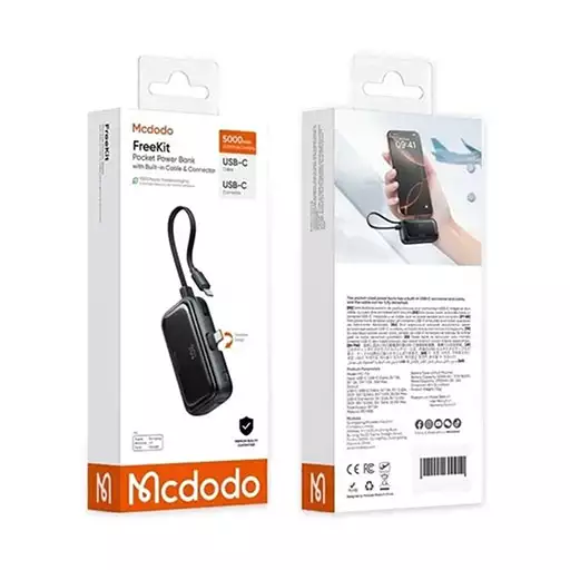 پاور بانک پاکت با ظرفیت 5000 میلی آمپر ساعت مک دودو مدل MC-7800