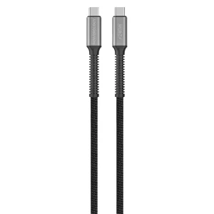 كابل USB4 كنفي 240 وات 40Gbps تايپ سي پاورولوژي مدل PCAB033BK طول كابل 1.5 متر